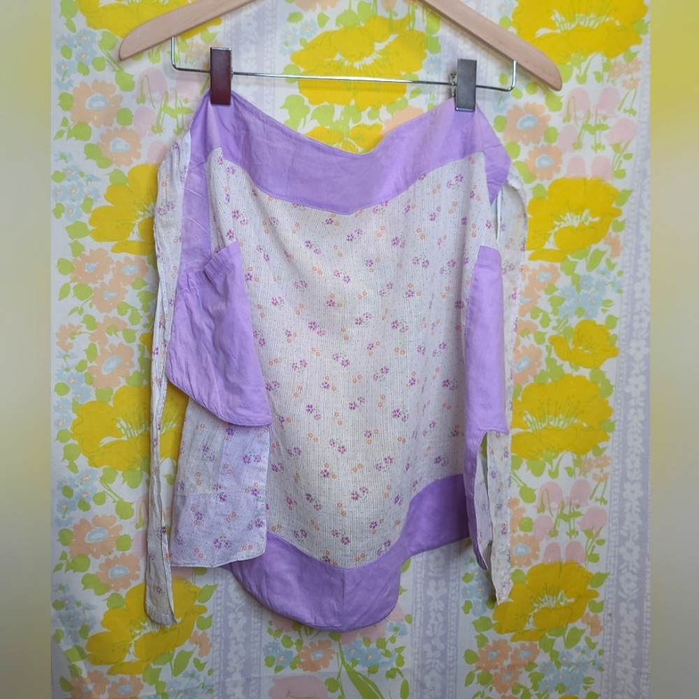 Vintage floral half apron